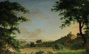 Jacob Philipp Hackert Flusslandschaft mit Liebespaar oil painting artist